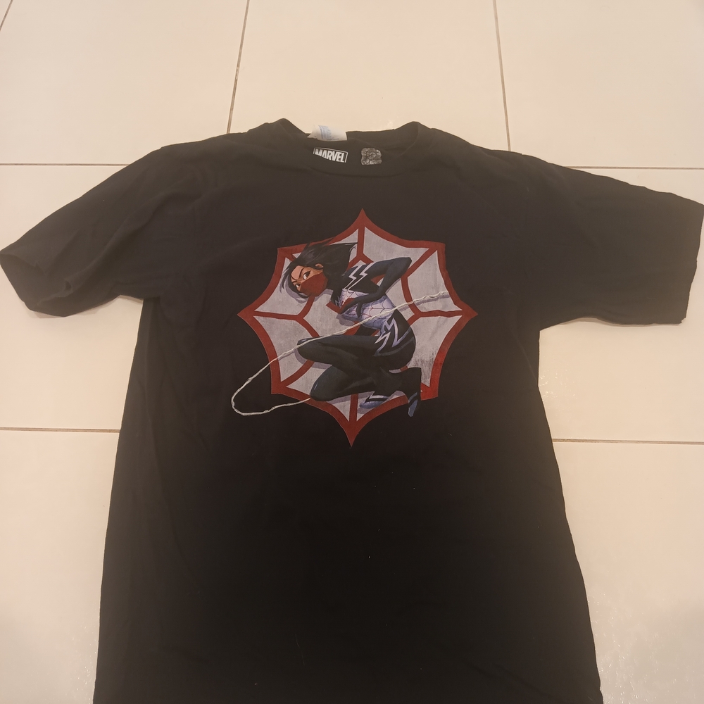 Marvel Black Kids T-Shirt with Spider Design